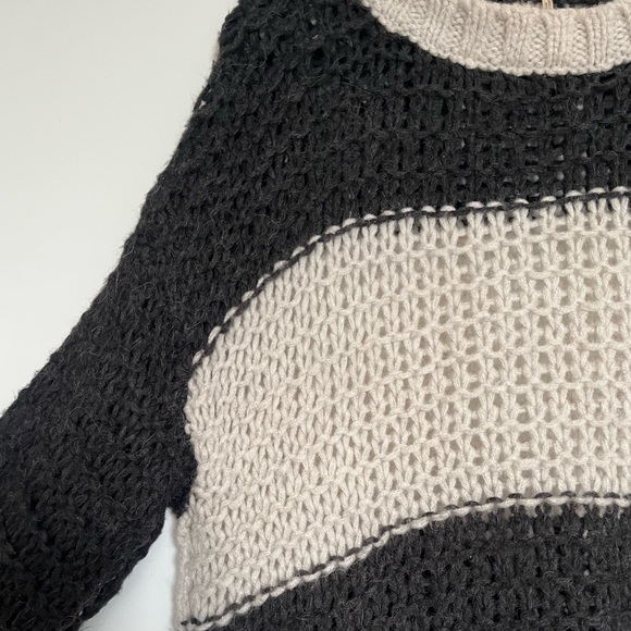 Free People Loose knit stripped sweater - Picture 5 of 5